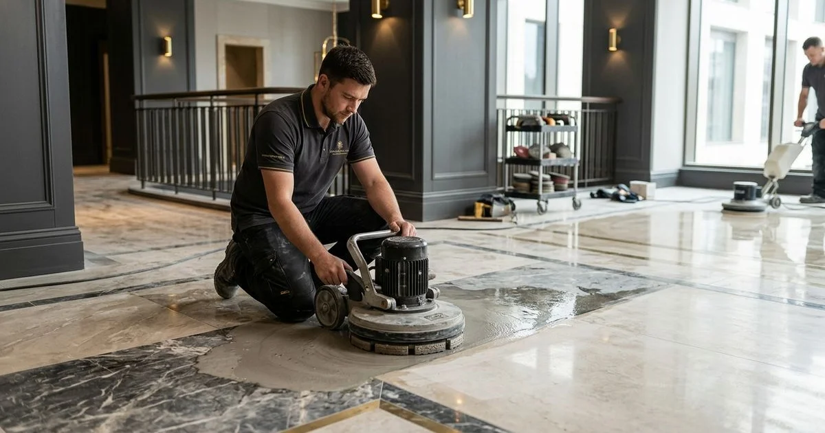 Diamond-pad grinding during stone restoration