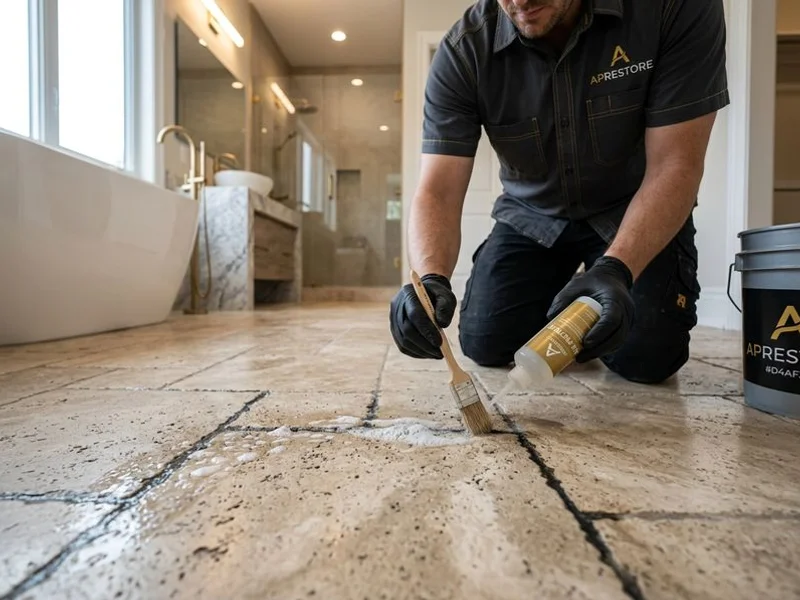 Alkaline pretreatment opening grout pores